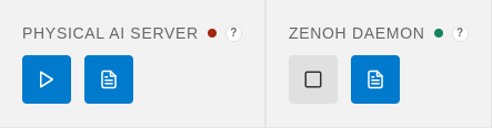 Server run and log controls