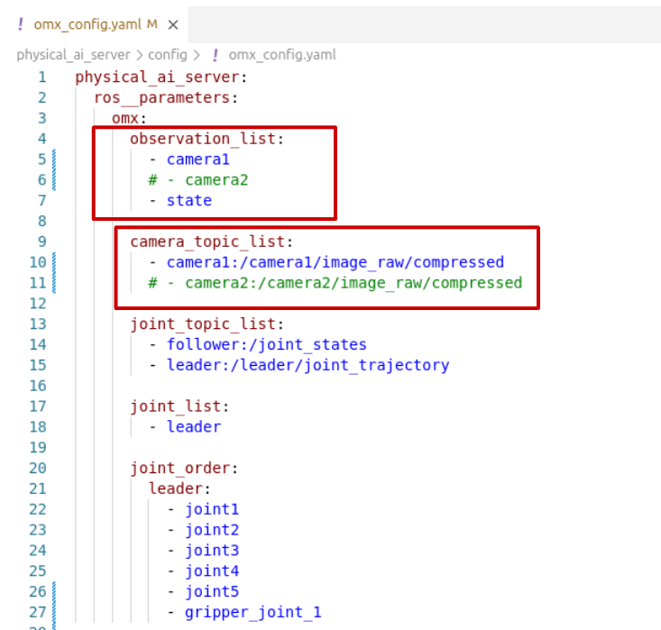 Configure camera topic in the UI
