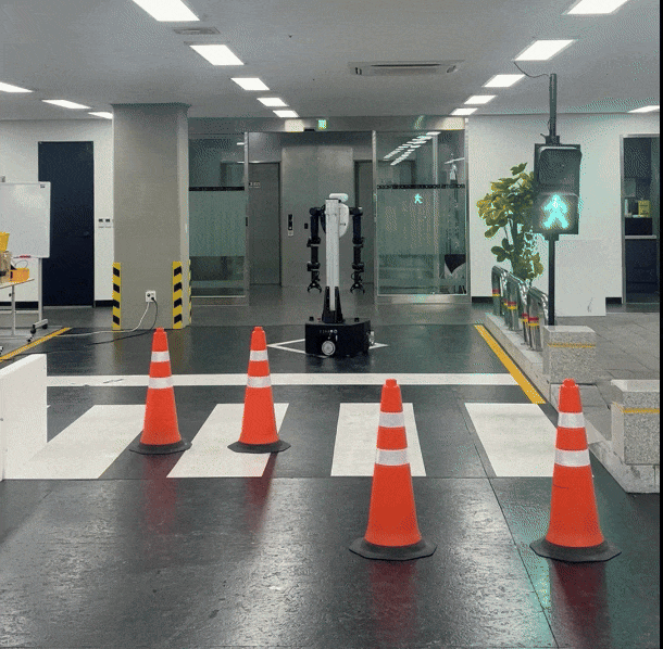 Real robot following planned path