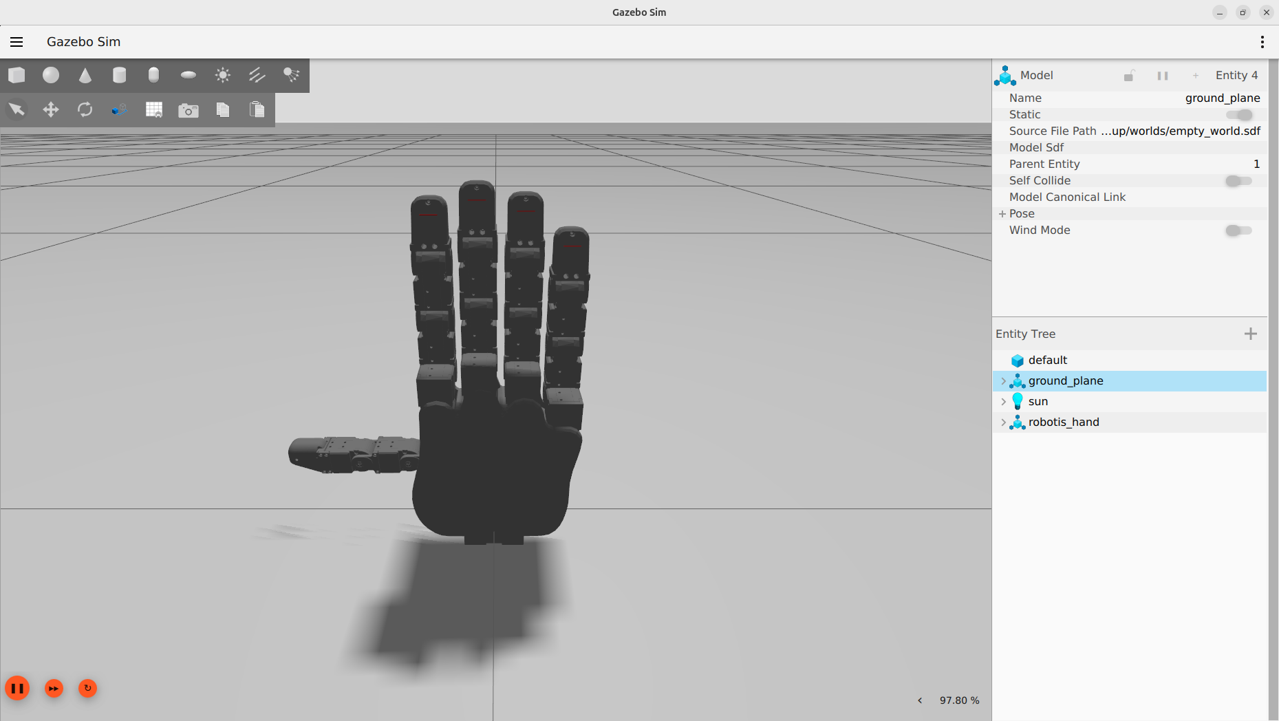 Right Hand Simulation