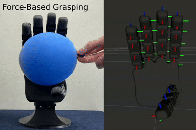 Force-based grasping HOLD mode
