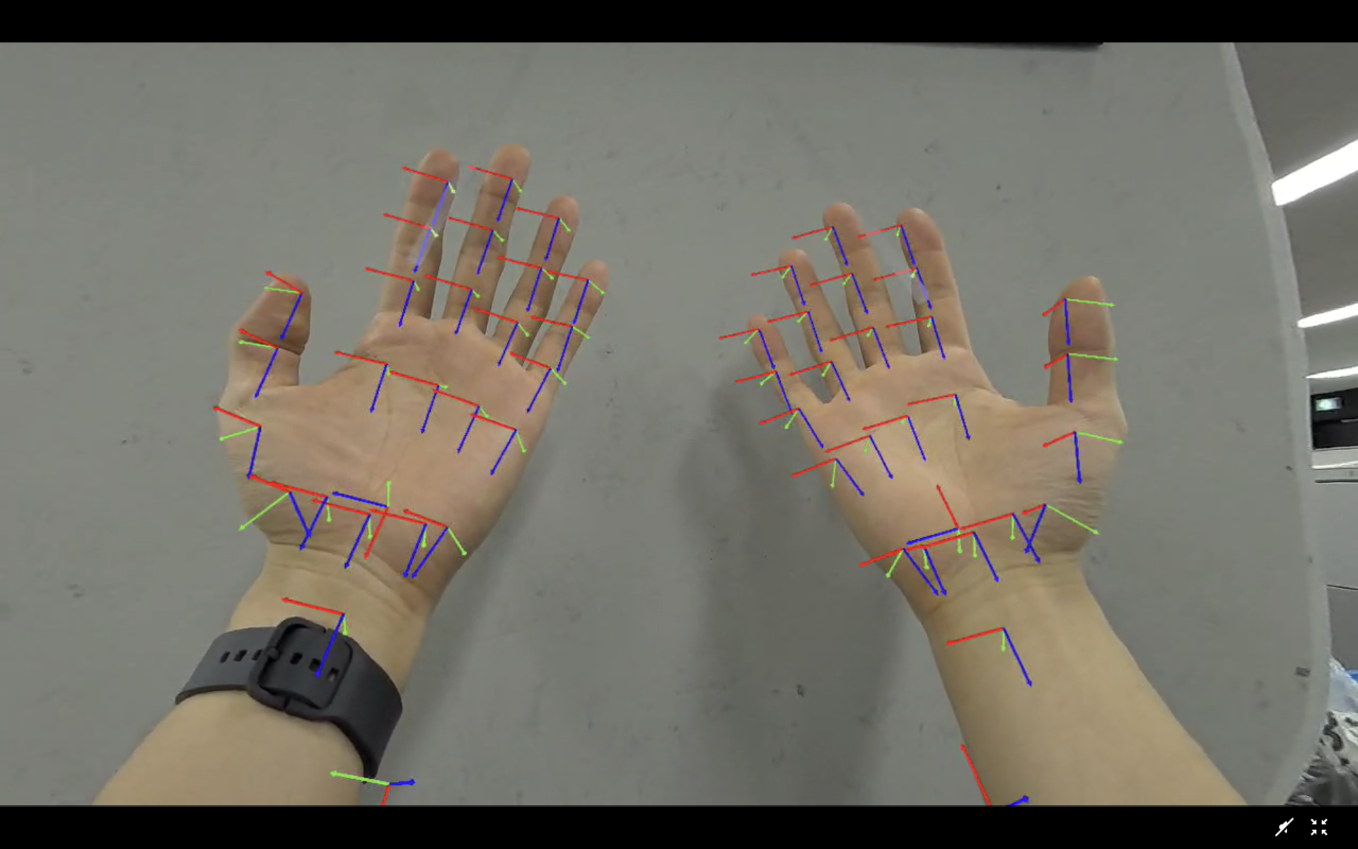 Passthrough with hand axes